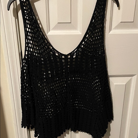 POL Black Crochet Tank Top - Picture 12 of 12